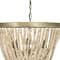 Hello Honey® White Metal Chandelier with Draped Wood Beads